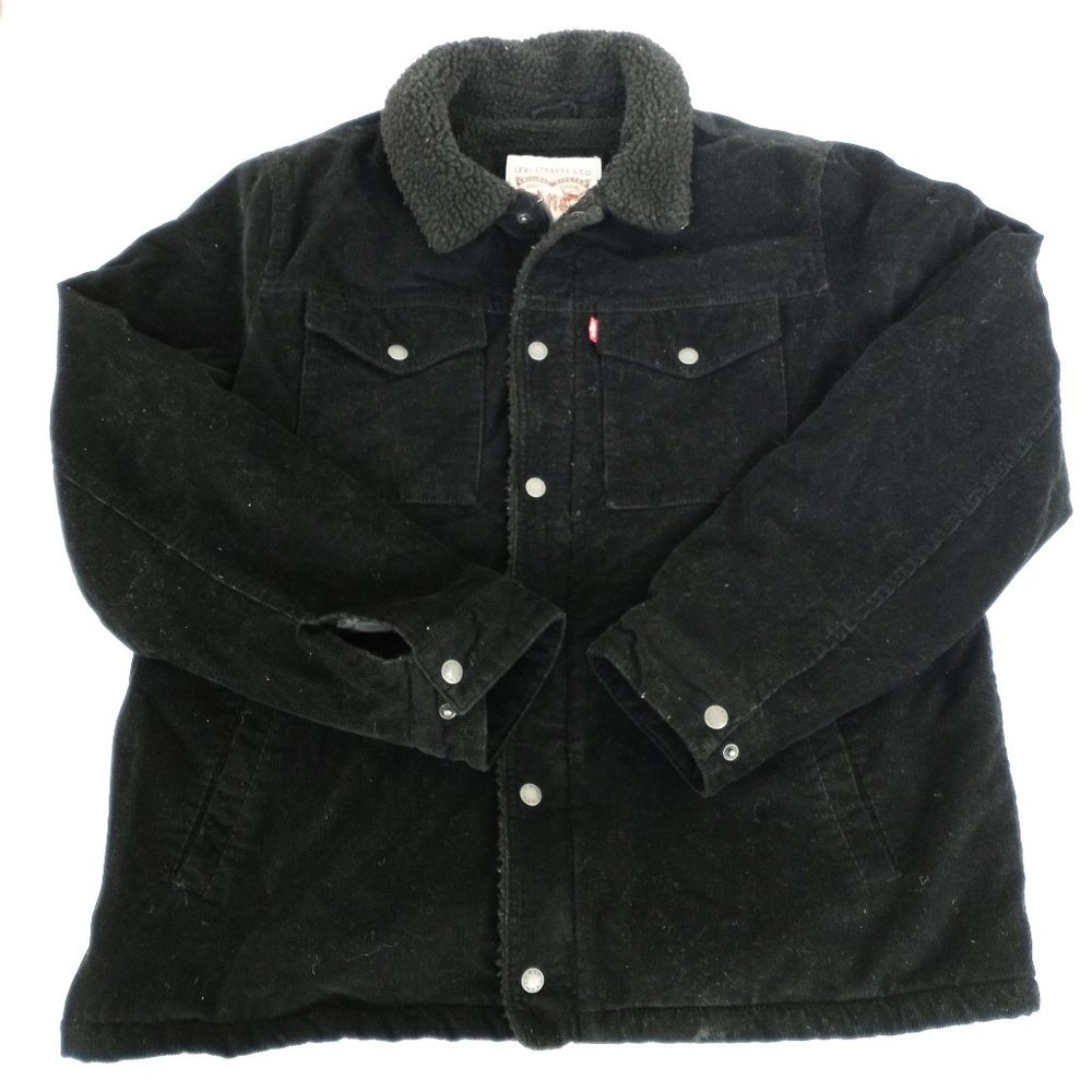 Levi's Black Sherpa-Lined Corduroy Jacket